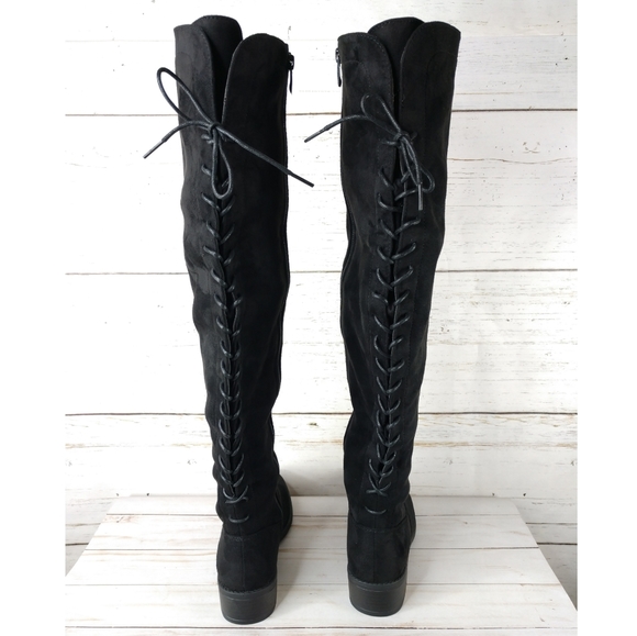 Top Moda Over The Knee Faux Suede Boots - Picture 2 of 11